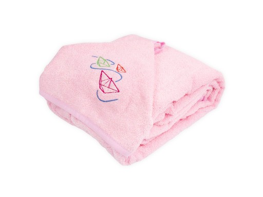 Okrycie z kapturem BabyMatex 70 x 140 cm różowy