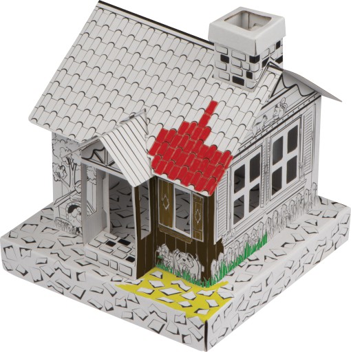Kartonowy domek DO MALOWANIA składania kreatywny