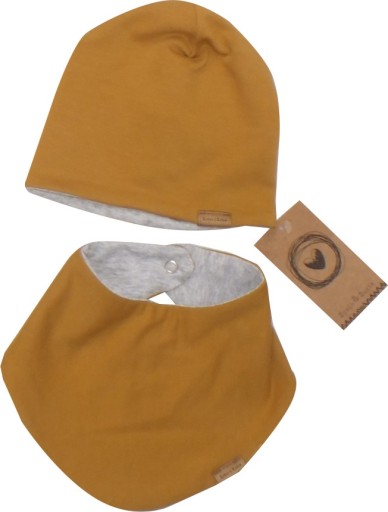Komplet Czapka+apaszka niemowlęca rozmiar 68- 42cm