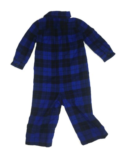 Niebieski flanelowy rampers Ralph Lauren 12 m-c