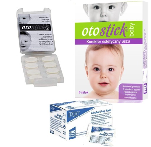Otostick Baby korektory estetyczne uszu dla dzieci 8 sztuk