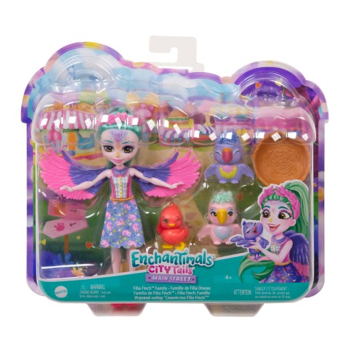 Zestaw Mattel Enchantimals Rodzina Papugi Filia Finch