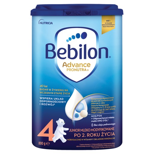 Bebilon 4 Pronutra-Advance Mleko modyfikowane po 2. roku, 800 g