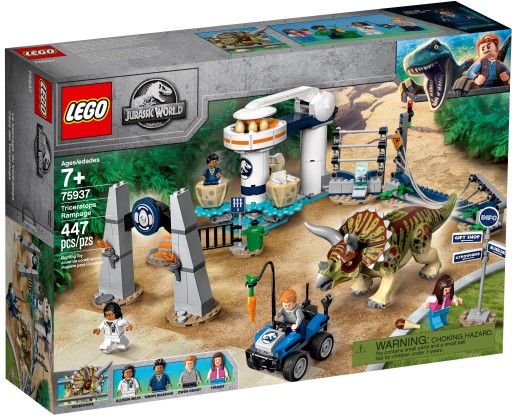 Klocki LEGO Jurassic World Atak triceratopsa 447 elementów