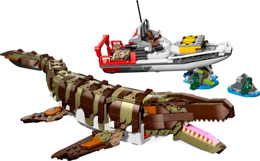 LEGO Jurassic World 76974 Misja na łodzi i model mozazaura
