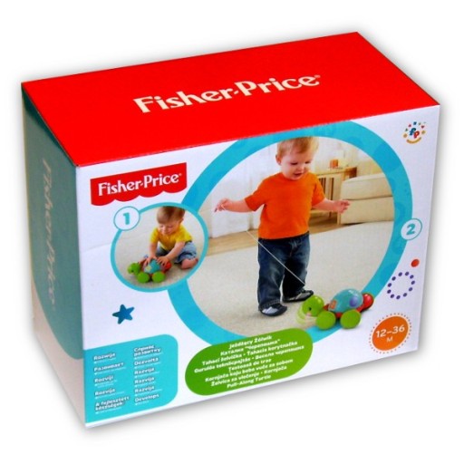 Zabawka edukacyjna Jeżdżący Żółwik ze sznurkiem Fisher Price Y8652