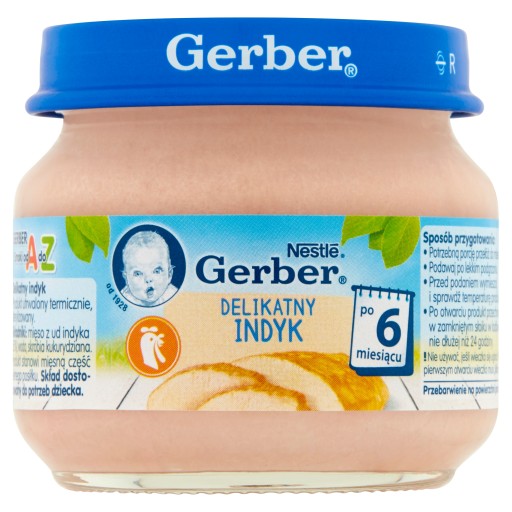 Obiadek Gerber Delikatny indyk dla niemowląt po 6. miesiącu 80 g