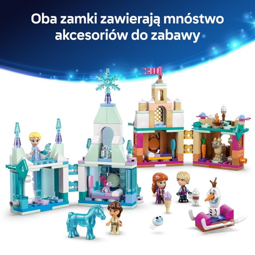 LEGO Kraina lodu 43278 Miniaturowy zamek w Arendelle i lodowy pałac Elzy