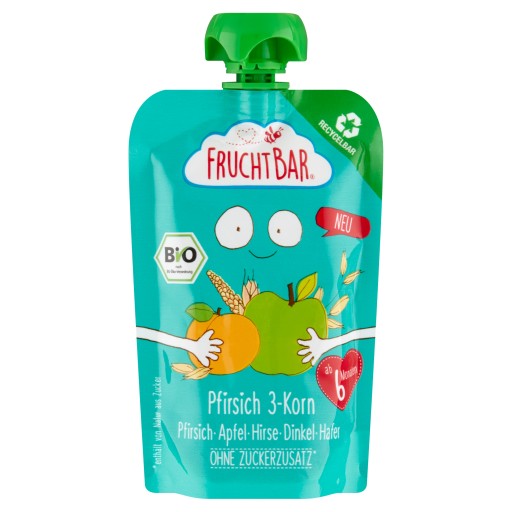 Mus brzoskwinia jabłko proso Fruchtbar 100 g
