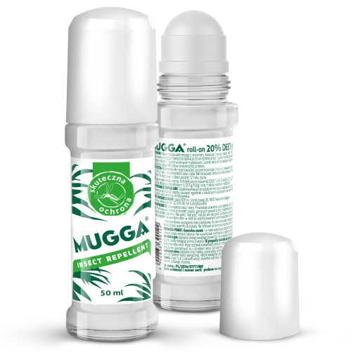 MUGGA Roll-On 20% DEET na komary kleszcze owady insekty 50 ml