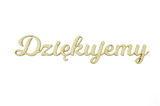 Drewniany napis dziękujemy sklejka wysokość 5cm
