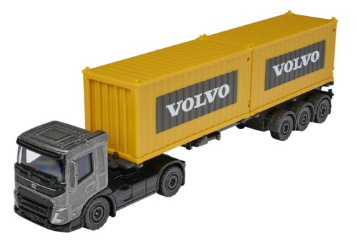 MAJORETTE CONSTRUCTION VOLVO CONSTRUCTION CIĘŻARÓWKA Z KONTENEREM 1:87 NOWY