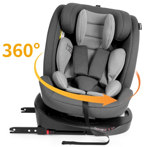 Fotelik samochodowy dla dziecka i-Size obrotowy 360° z łącznikami ISOFIX