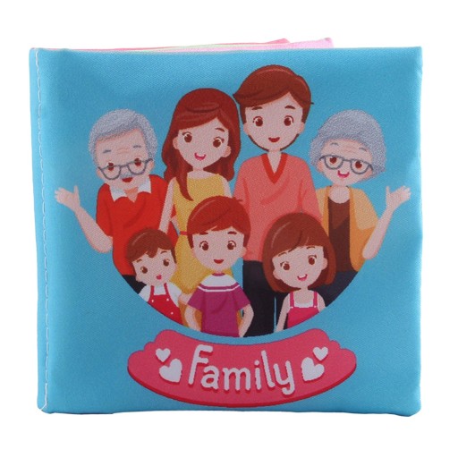 Książeczki z tkaniny dla dzieci, zabawna interaktywna zabawka do dotykania i odczuwania Crinkle family