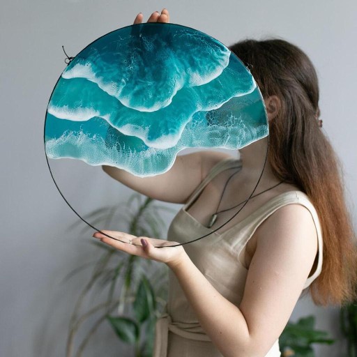 Art Oceans Wall Hanging wysoki barwiony okrągły