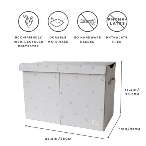 3 Sprouts Pudełko Zamykane Recycled Blueberry Taupe IFCBTU