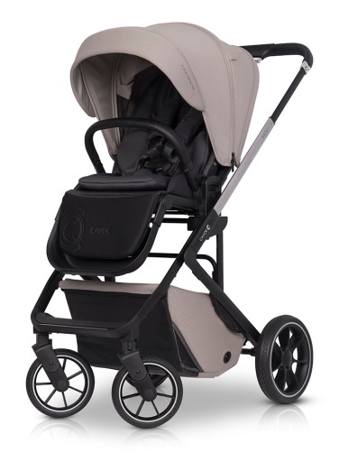 Wózek spacerowy Cavoe Moi+ taupe 22 kg z folią, moskitierą i ocieplaczem