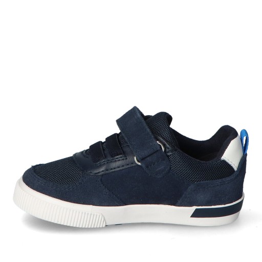 Dziecięce Zamszowe Sneakersy Geox Granat/Białe Dla Chłopca 20