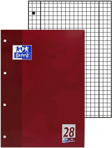 OXFORD 100050353 School Block A4 notatnik 28 - w kratkę