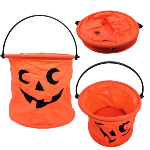 WIADERKO NA SŁODYCZE UŚMIECHNIĘTA DYNIA HALLOWEEN 20 CM
