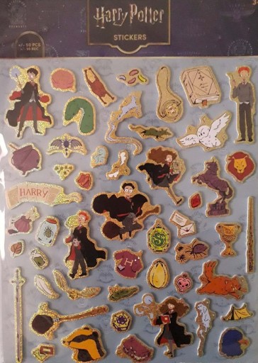 HARRY POTTER. NAKLEJKI PIANKOWE WYPUKŁE. ZESTAW 50 SZTUK