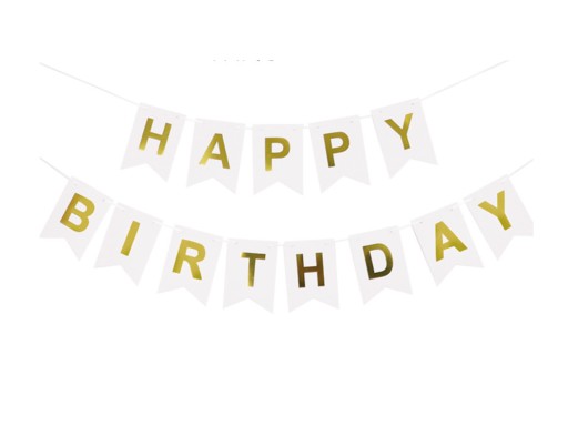Baner Girlanda Happy Birthday 16 x 20 cm