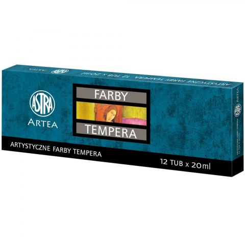 Farby tempera w tubach 12 kolorów x 20 ml Astra Artea