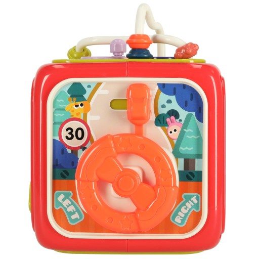 KOSTKA SENSORYCZNA SORTER KSZTALTOW UKLADANKA EDUKACYJNA MONTESSORI 6W1