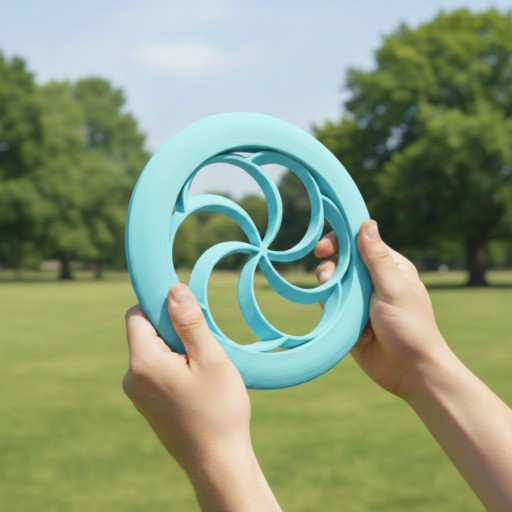 Latający dysk błękitny aerodynamiczne frisbee do rzucania na dworze