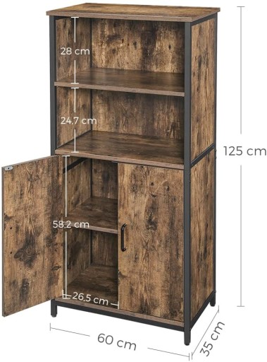Regał Songmics 60 x 35 x 125 cm odcienie brązu