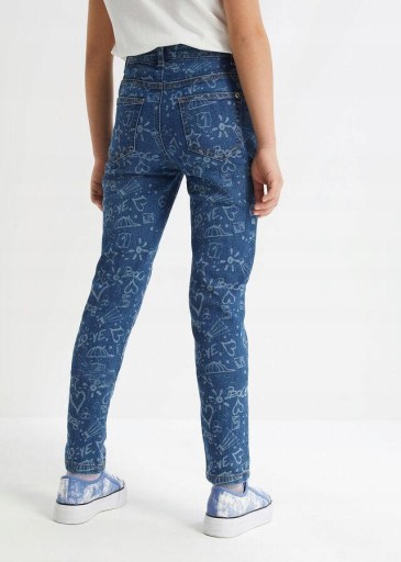 SPODNIE DLA DZIEWCZYNKI JEANSOWE MIX DOPASOWANE RURKI 164 B.p.c