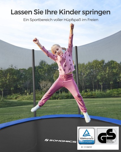 Trampolina 244 cm czarno-niebieska