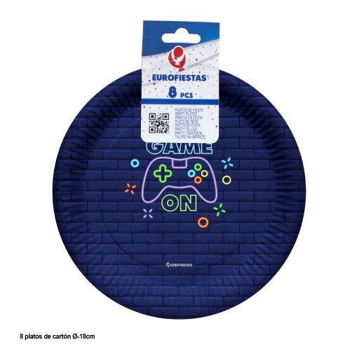Talerze 8szt. 18 cm kolekcja game on