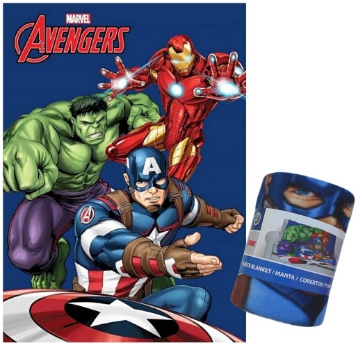 KOCYK POLAROWY 100X140 KOC AVENGERS MARVEL HULK dla dziecka dziecięcy