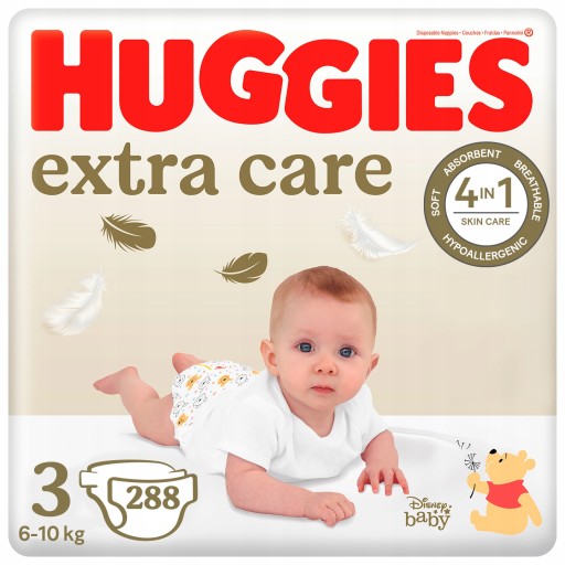 Pieluchy Huggies Extra Care 3 (6-10kg) 288szt.