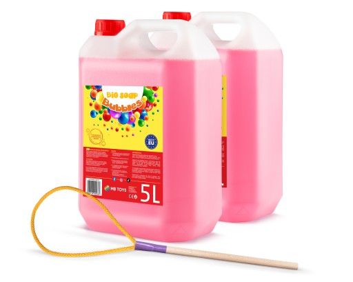 Płyn do baniek mydlanych 10L + 1x KIJEK JUNIOR - ZESTAW 2x 5L - Mbtoys