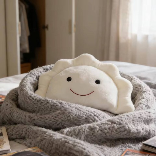Duża Maskotka Pieróg 50 cm Pluszak Poduszka Pierożek XXL Miękka Przytulanka