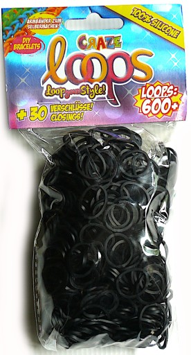 Rainbow Loom Original- gumki-600szt. - czarne