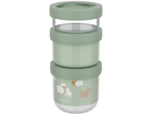 Mepal Mio pojemnik na przekąski Little Dutch Little Farm 3-częściowy