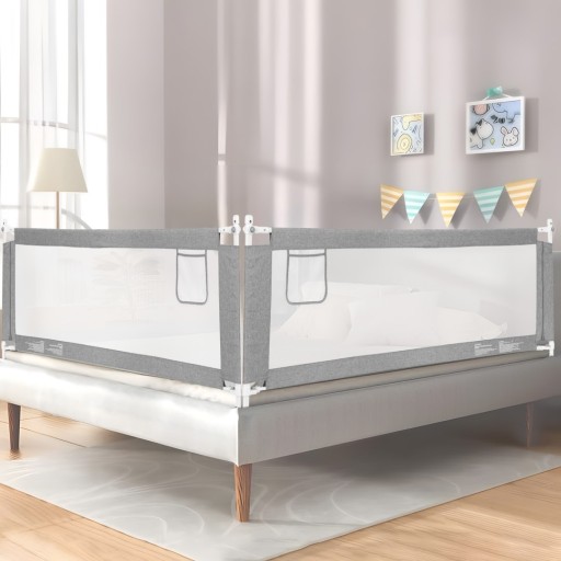 Barierka Ochronna na Łóżko 150 cm Osłona Zabezpieczenie Dla Dzieci Do Łóżka