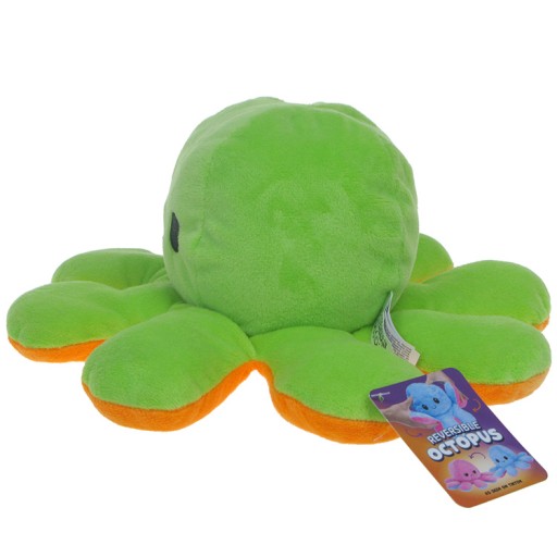 Maskotka pluszowa dwustronna ośmiornica (49167) (zielono-pomarańczowa) 30cm