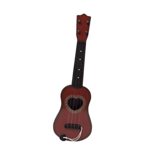 Zabawka dla dzieci Ukulele poprawiająca umiejętności rozwojowe 4-strunowy Mini ciemnobrązowy