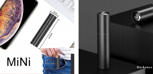 Zdjęcie oferty: 2022 nowy akumulator Mini LED latarka 3 tryby oświetlenia