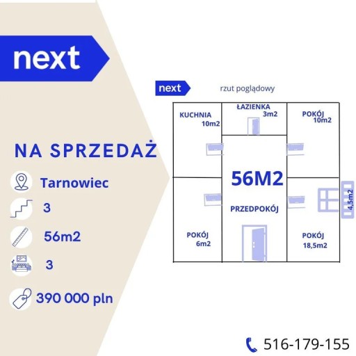 Zdjęcie oferty: Mieszkanie, Tarnowiec, Tarnów (gm.), 56 m²