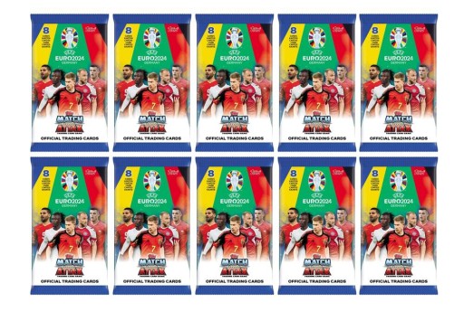 10 saszetek - EURO 2024 Germany TOPPS MATCH ATTAX karty saszetki