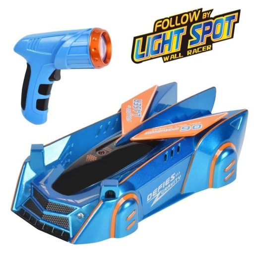 Autko Sportowe Auto Jeżdżące Po Ścianach Suficie Na Laser Niebieskie