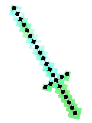 MIECZ ŚWIECĄCY LED PIKSEL MINECRAFT MIX KOLORÓW PIXEL STRÓJ 60CM