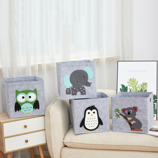 Pudełko na zabawki ZG Home 30 x 30 cm odcienie szarości
