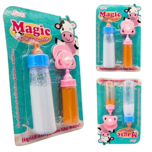 MEGADIDI ZESTAW magiczne butelki MLEKO SOK SMOCZEK