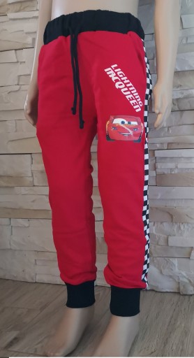 Disney spodnie dresowe czerwony rozmiar 128